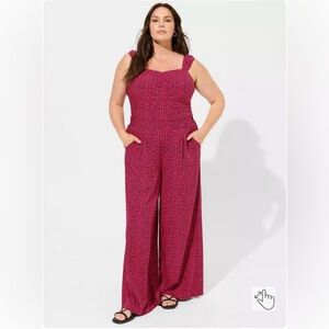 Torrid Pull On Wide Leg Pants & Top Herringbone Print Pockets Women's Sz 2X Set